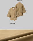 IAMXIAA Veste trench décontractée à ceinture