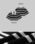 WARDEN EDGE Striped Cropped Polo Shirt with Contrast Collar - PINKPARKS