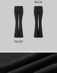 IAMXIAA Fitted Foldover Flared Pants