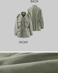 ROVENTE Washed Utility Cinch-Waist Field Jacket