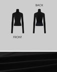 0122stepll Lace-Back Cutout Turtleneck Long Sleeve Top