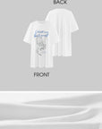 0122stepll Angel Script Oversized Graphic T-Shirt