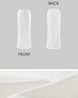0122stepll Pleated Tube Top & Long Skirt Set