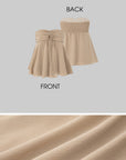 IAMXIAA Haut tube babydoll froncé en mousseline