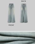 0122stepll Light Wash Wide Leg Jeans