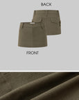 IAMXIAA Military Button Low-Rise Mini Skirt