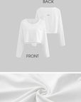 WARDEN EDGE Off-Shoulder Cropped Long Sleeve T-Shirt