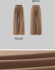 Hydrae Relaxed Pleated Drawstring Wide-Leg Tailored Loose Straight Fit Pants