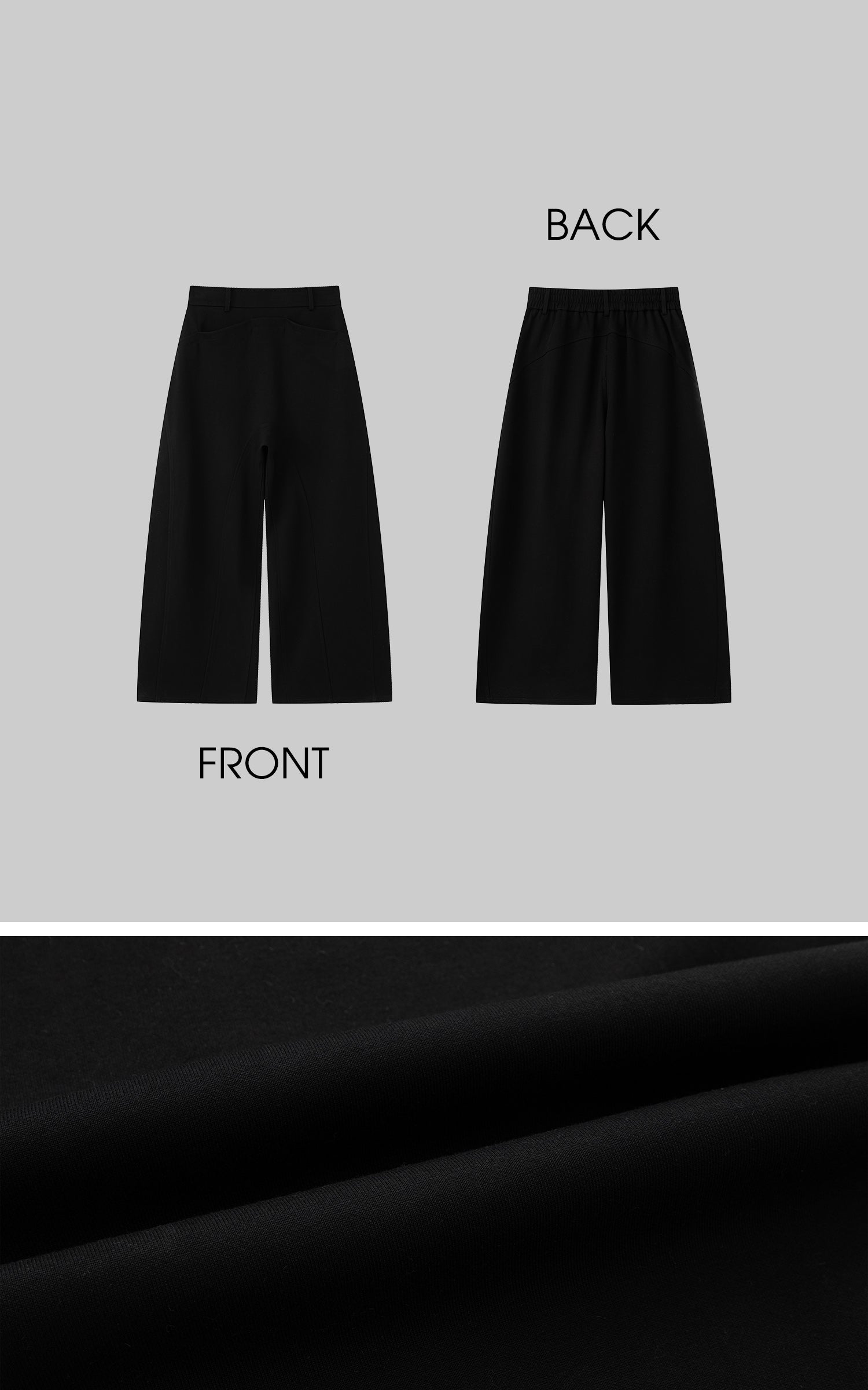 IAMXIAA Wide-Leg Low Crotch Casual Pants