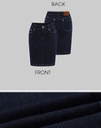 Hydrae Dark Wash Denim Midi Skirt