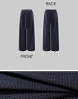 Hydrae Plaid Ruched Tube Top & Wide-Leg Pants Set