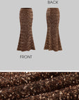 ROVENTE Sequin Mermaid Maxi Skirt with High Waist and Body-Hugging Silhouette
