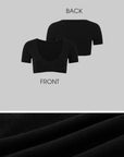IAMXIAA ディープVフィットクロップドニットTシャツ