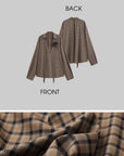 ROVENTE Draped Rose Check Shirt - PINKPARKS