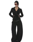 IAMXIAA Cropped Moto Jacket with Asymmetric Zip