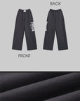 WARDEN EDGE Retro Letter Print Baggy Sweatpants - PINKPARKS