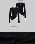 WARDEN EDGE Black Two-Layered Long Sleeve Top