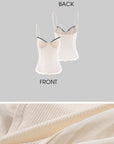 Rase le sol Lace-Trim Ruched Camisole & Tiered Mini Skirt Set