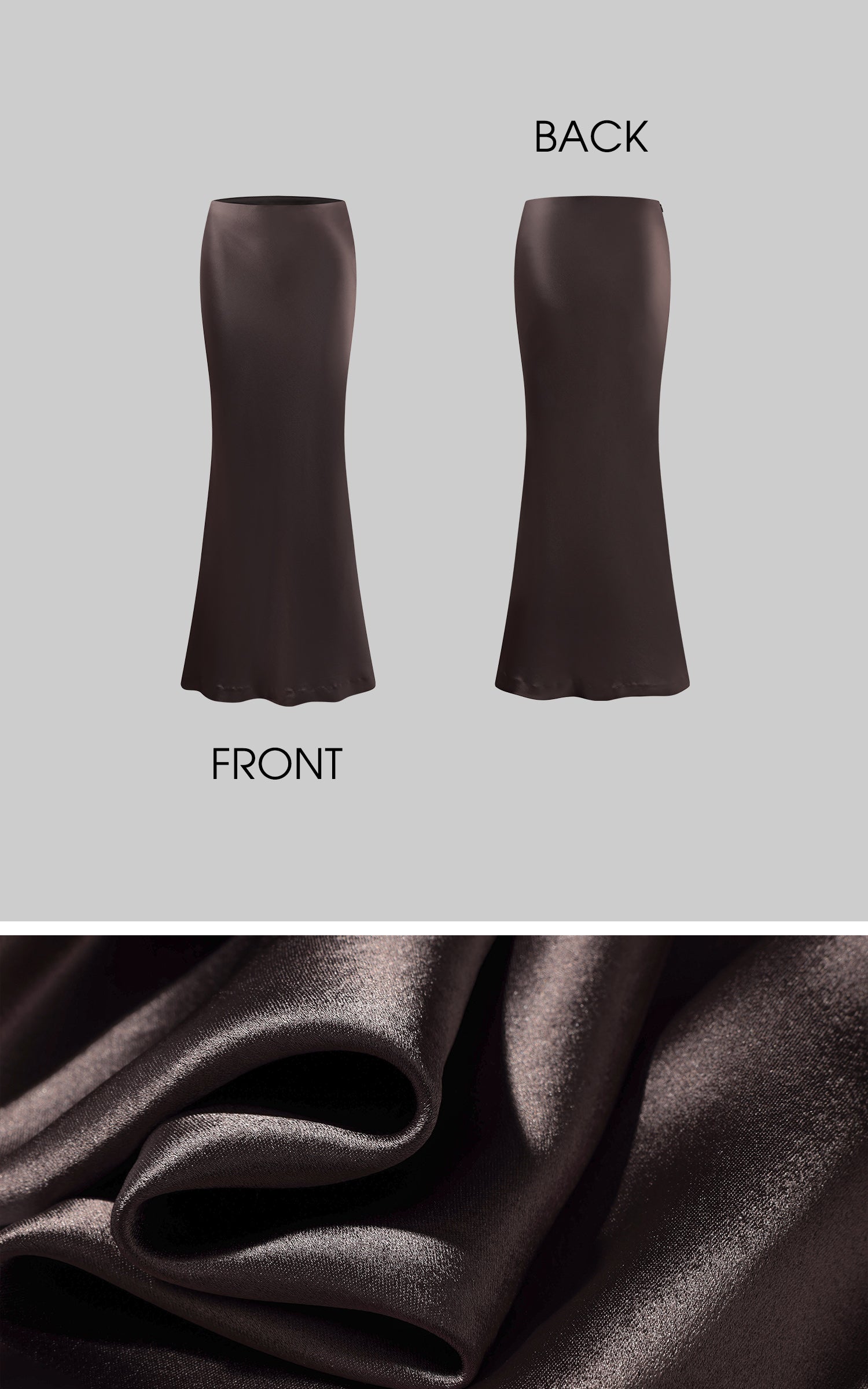 ROVENTE Satin Low-Waist Maxi Skirt