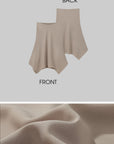 ROVENTE Asymmetric Drape Midi Skirt - PINKPARKS
