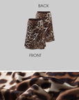 ROVENTE Leopard Print Satin Bias-Cut Midi Skirt