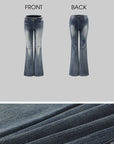 Rase le sol Distressed Low-Rise Washed Flared Denim Jeans