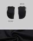 WARDEN EDGE Asymmetrical Strap Cropped Tank Top