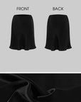 Hydrae Satin Low Rise A-Line Mini Skirt