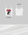 WARDEN EDGE Graphic Spaghetti Strap Tank - PINKPARKS