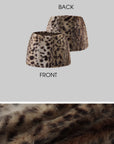 ROVENTE Plush Leopard Print Mini Skirt with Built-In Shorts