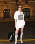 0122stepll T-shirt oversize à imprimé sac