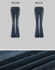Rase le sol Distressed Low-Rise Flared Jeans
