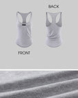 Rase le sol Lace Bra Layered Racerback Fitted Tank Top Set