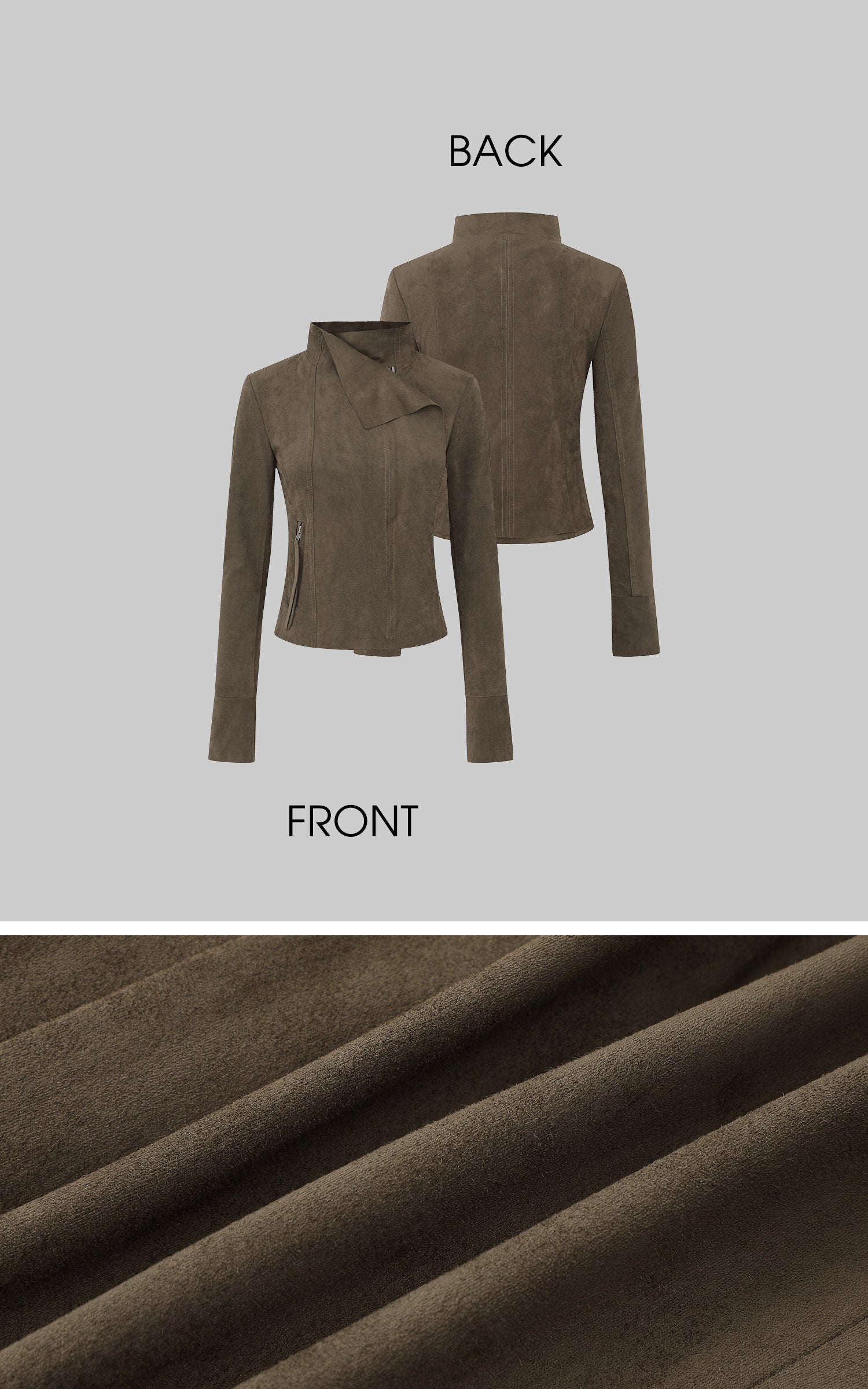 IAMXIAA Cropped Moto Jacket with Asymmetric Zip