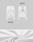 WARDEN EDGE デコンストラクテッドスリムフィットロングスリーブTシャツ