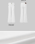 IAMXIAA Low-Rise Flared Pants with Pocket Detail