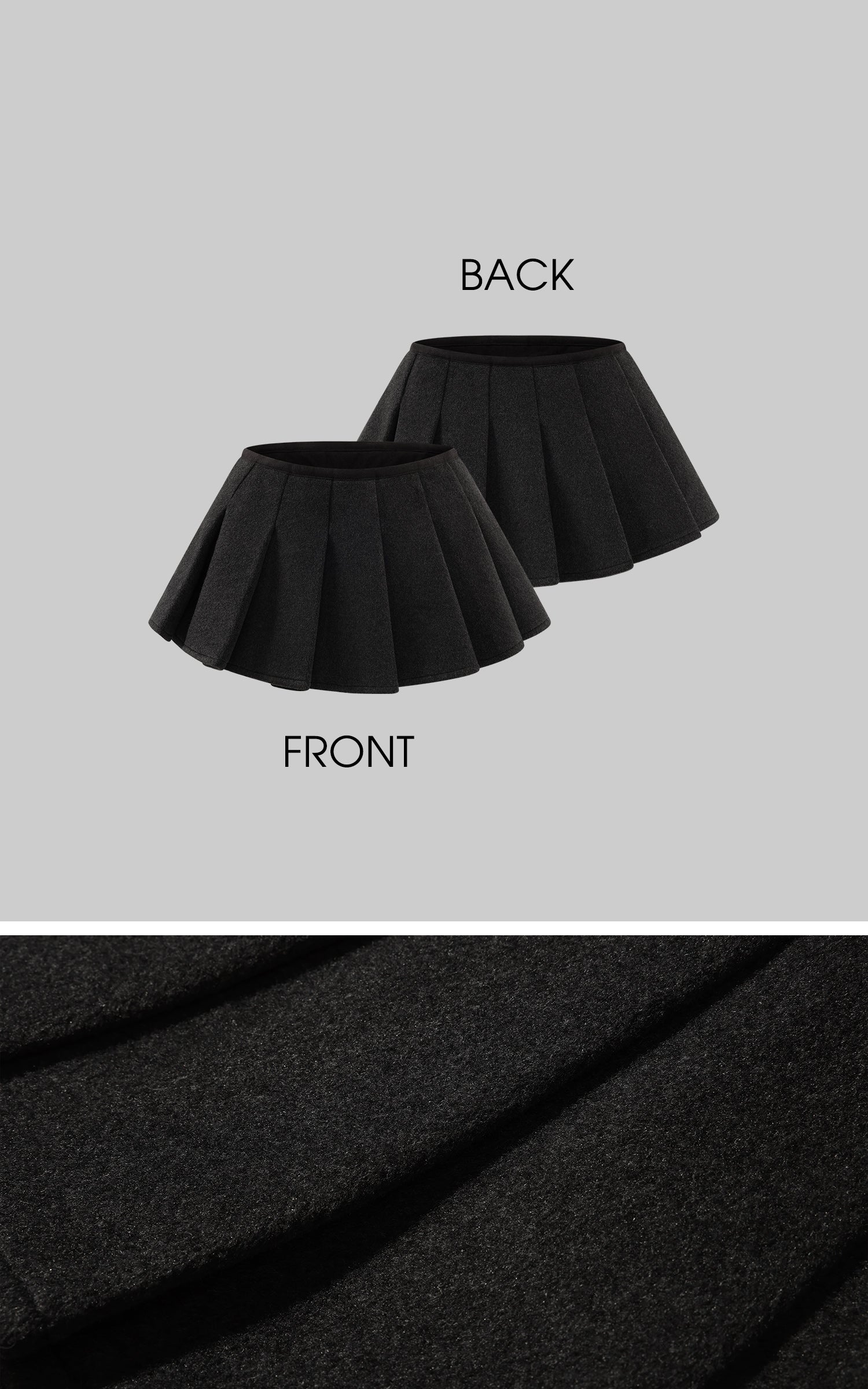 WARDEN EDGE Structured Cropped Wool Coat and Pleated Mini Skirt Set