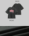 WARDEN EDGE Washed Oversized Tee with Red Letter Print