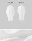ROVENTE Draped Layered Cape Blouse - PINKPARKS