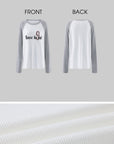 Rase le sol Contrast Raglan Graphic Long Sleeve Top & Low-Rise Shorts Set