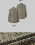 IAMXIAA Textured Tweed Jacket and Skirt Set