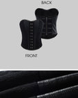 Low pixel Black Hook-Front Strapless Corset Top