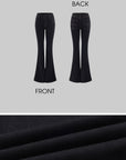 Rase le sol Pantalon en jean évasé à bords bruts