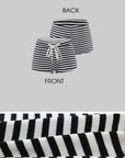 WARDEN EDGE Striped Drawstring Mini Shorts