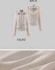 Rase le sol Fur-Trimmed Sculpted Hooded Jacket
