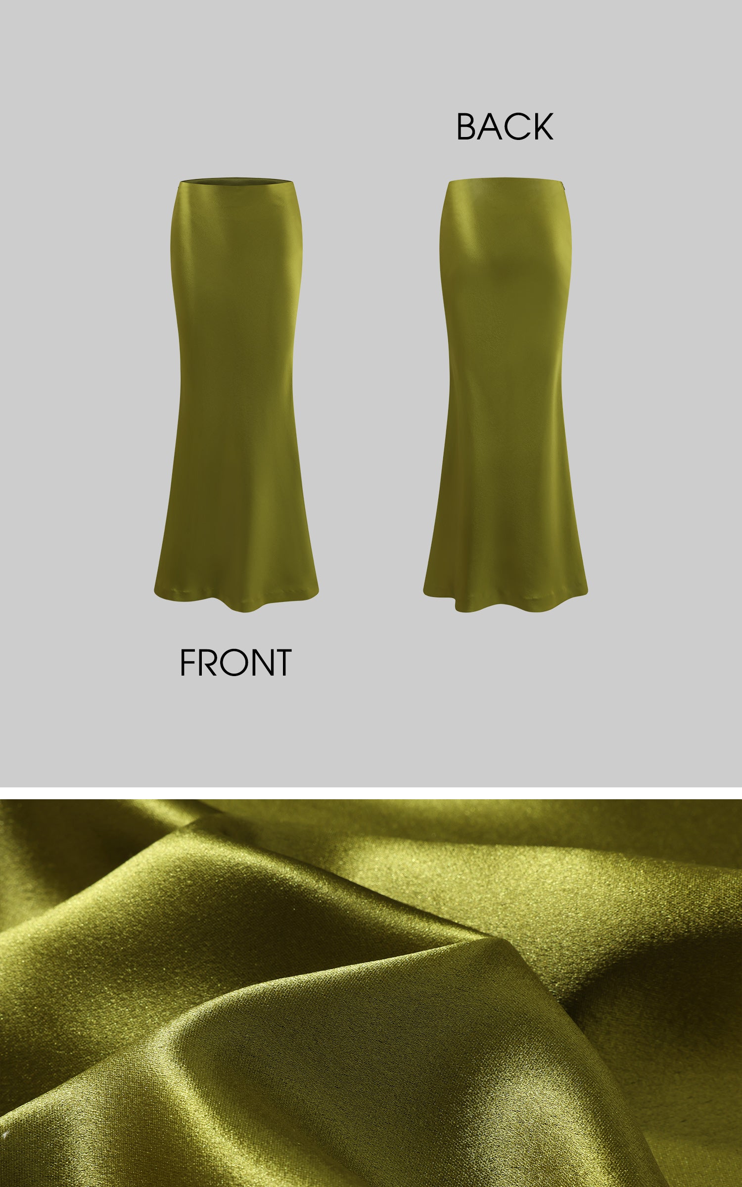 ROVENTE Draped Metallic Midi Skirt