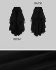 Rase Le Sol Sheer Layered Corset Top & Asymmetric Ruffle Skirt Set