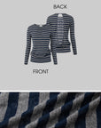 IAMXIAA Striped Open Back Long Sleeve Top
