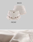 Hydrae Embroidered Low-Rise Ruffle Mini Shorts