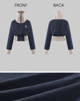 Rase le sol Sculpted High-Neck Corset Denim Jacket